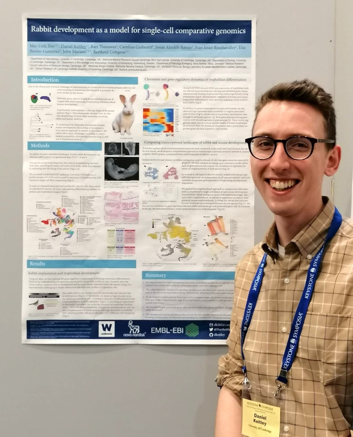 Presenting our rabbit work at the Keystone Symposia Single-Cell Biology conference in Florence, Italy.